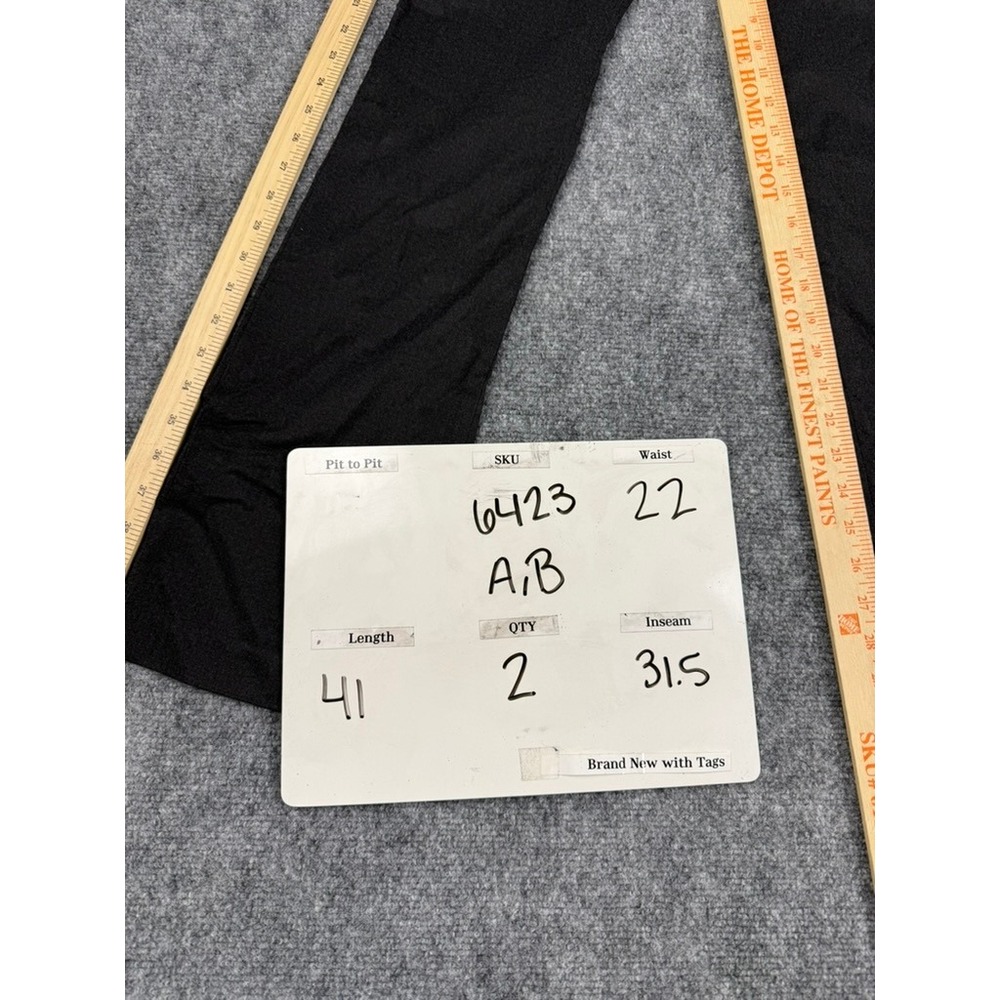 Parasuco Womens Low Rise Flare Dress Pants Charcoal Gray 8083RPL Size 24 NWT - Picture 10 of 10